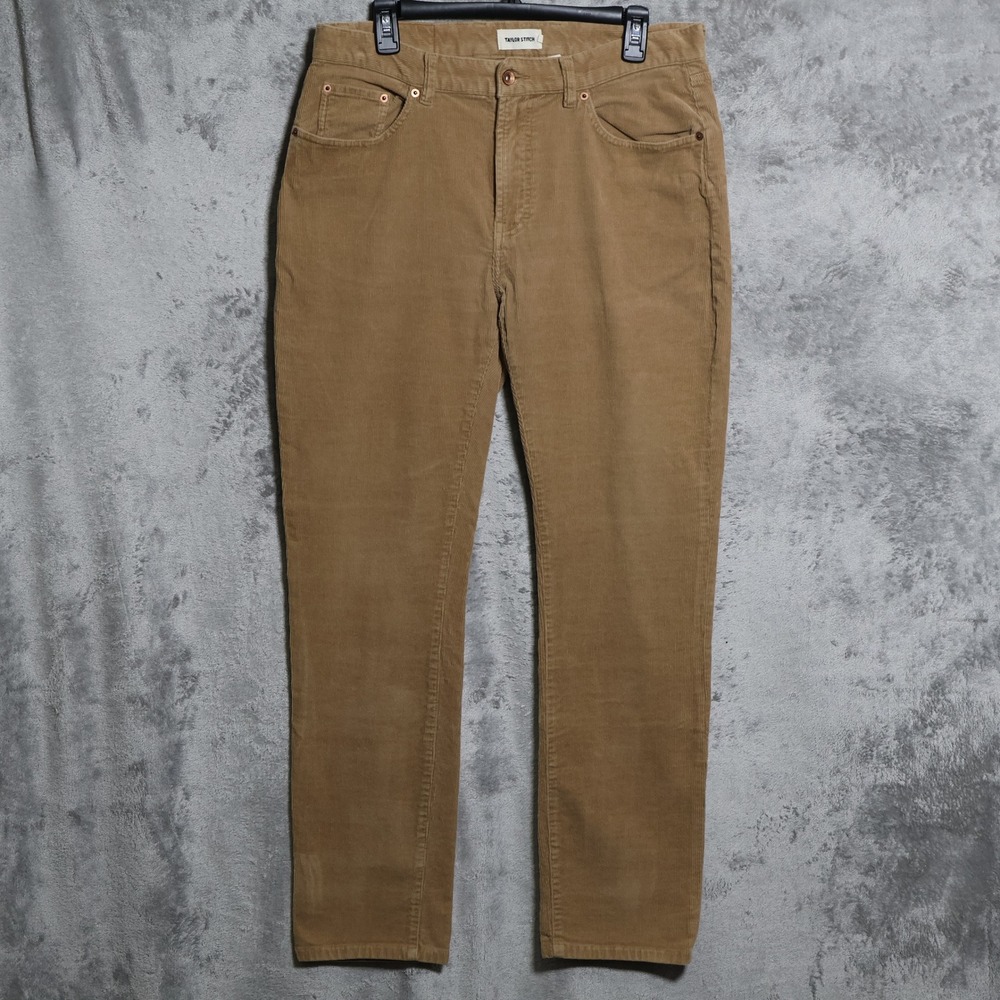 Taylor Stitch Pants Mens 32x31 Brown Tan Corduroy Slim Stretch Preppy Organic